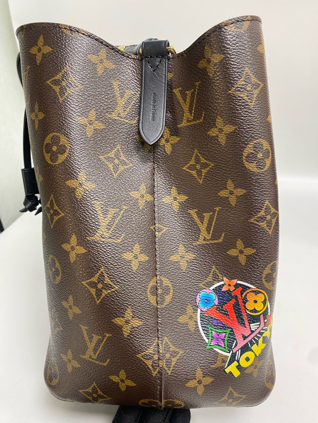 Louis Vuitton Canvas Black Bucket & Drawstring Bag