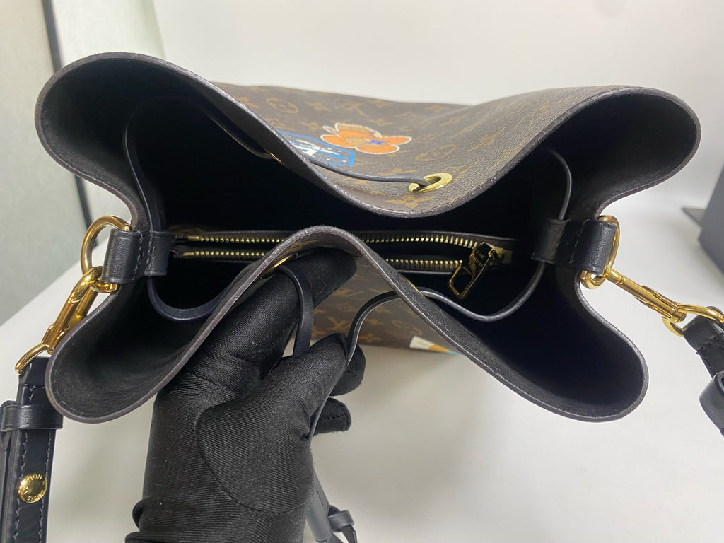 Louis Vuitton Canvas Black Bucket & Drawstring Bag