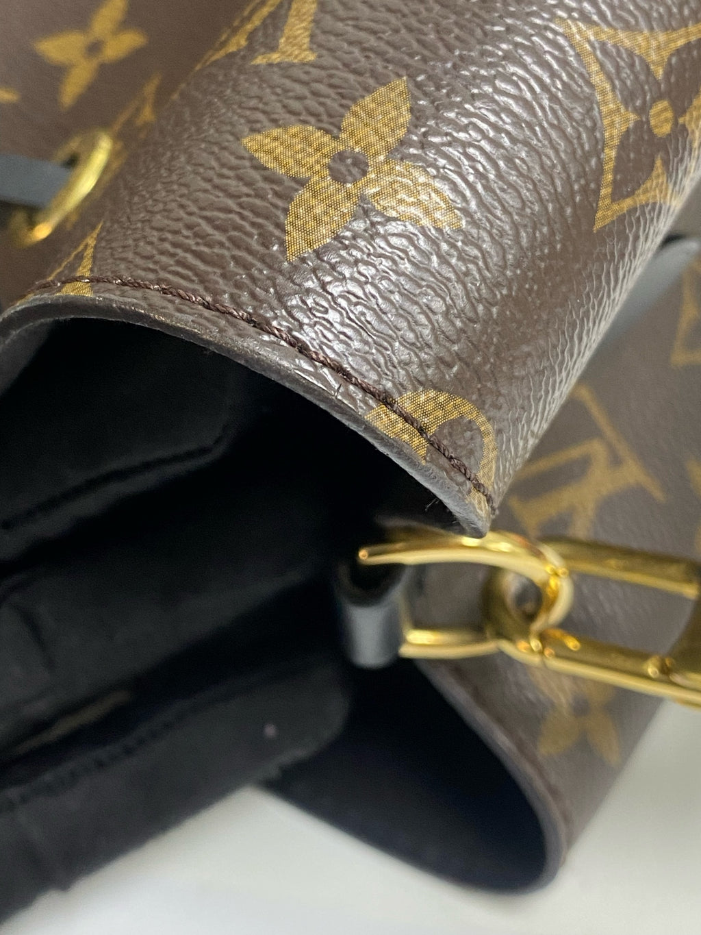 Louis Vuitton Canvas Black Bucket & Drawstring Bag