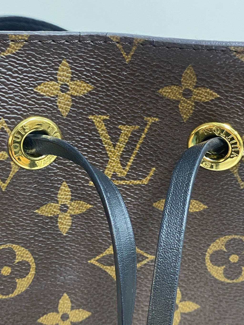 Louis Vuitton Canvas Black Bucket & Drawstring Bag
