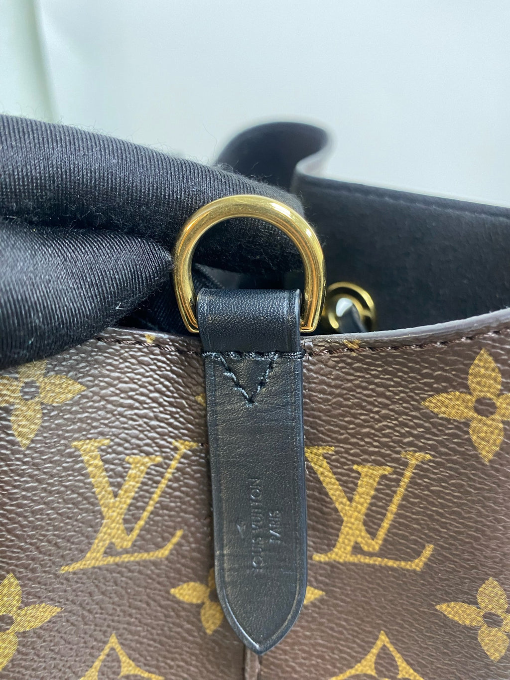 Louis Vuitton Canvas Black Bucket & Drawstring Bag