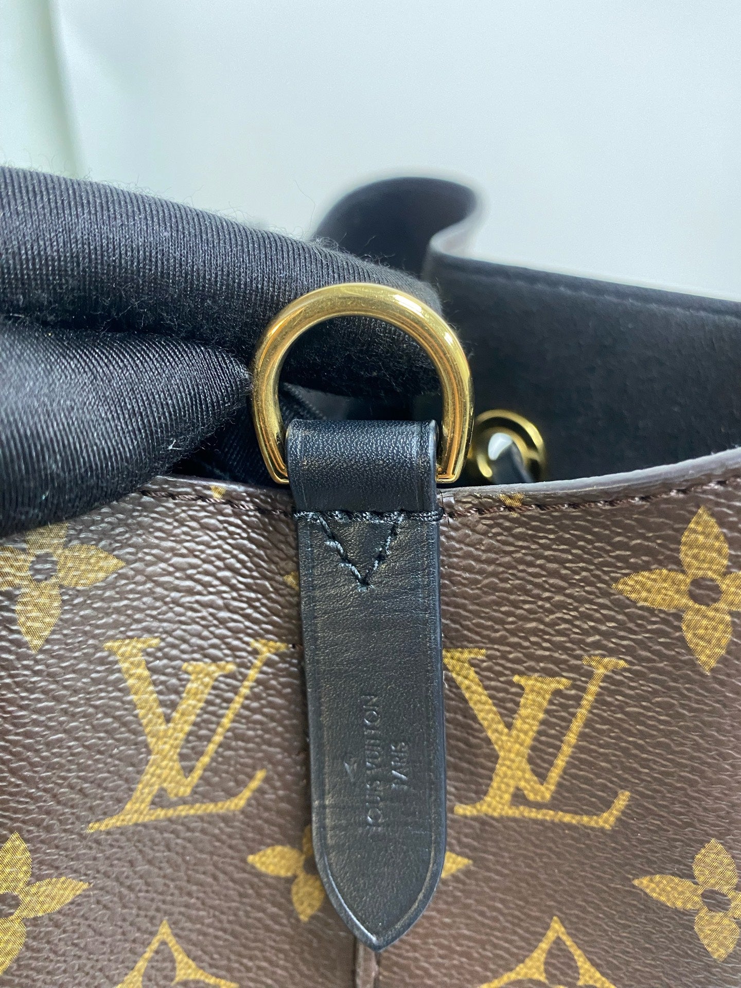 Louis Vuitton Canvas Black Bucket & Drawstring Bag