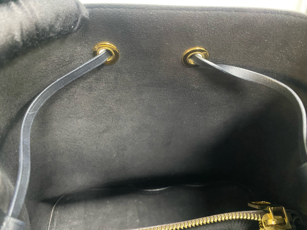 Louis Vuitton Canvas Black Bucket & Drawstring Bag