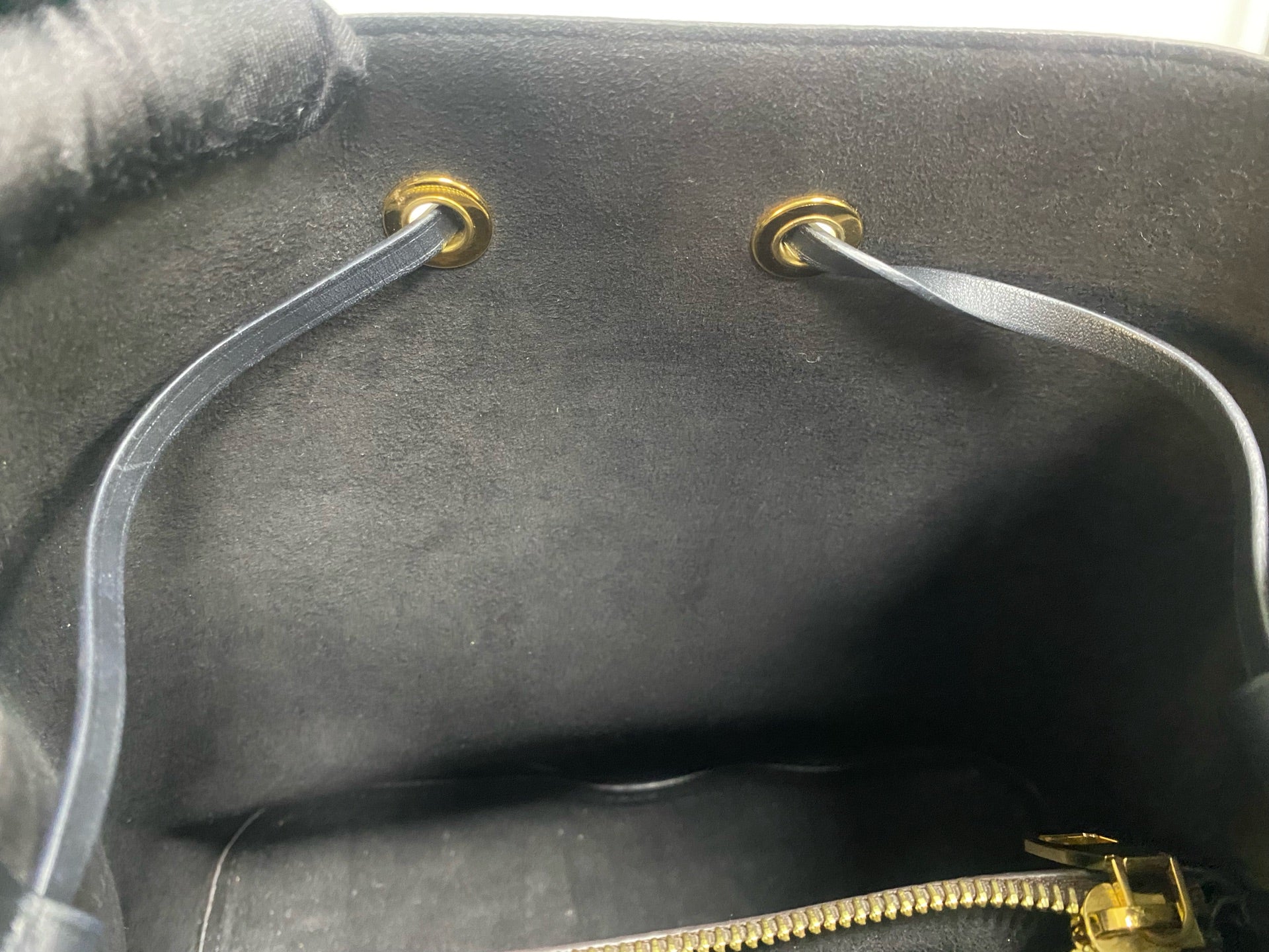 Louis Vuitton Canvas Black Bucket & Drawstring Bag