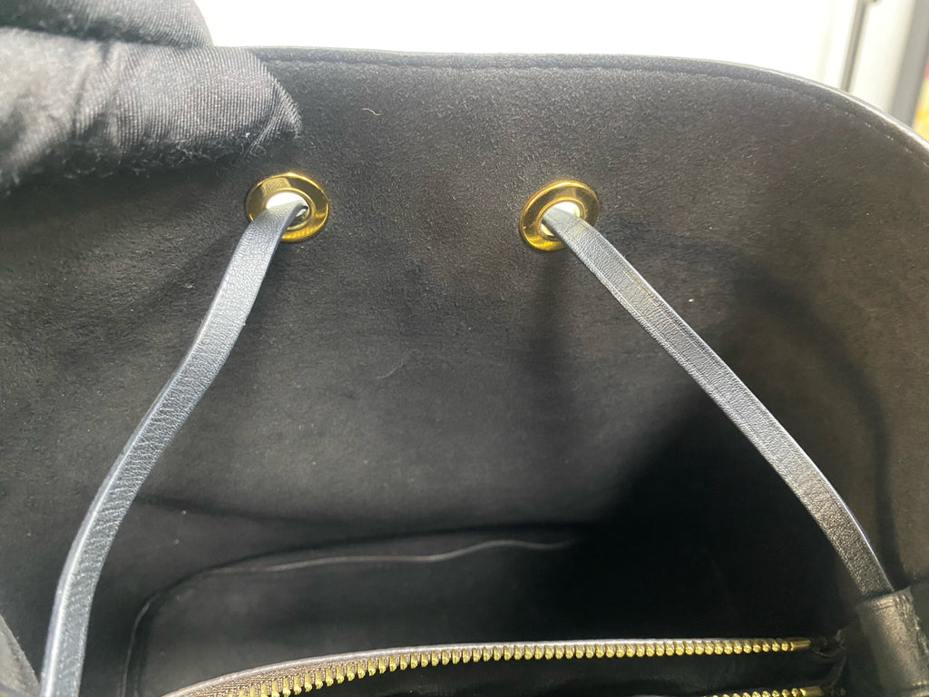 Louis Vuitton Canvas Black Bucket & Drawstring Bag