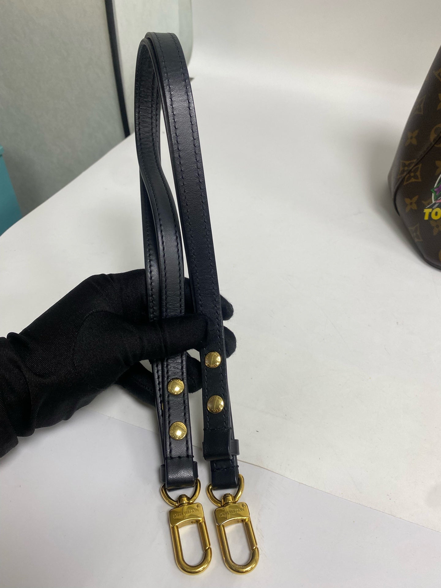 Louis Vuitton Canvas Black Bucket & Drawstring Bag