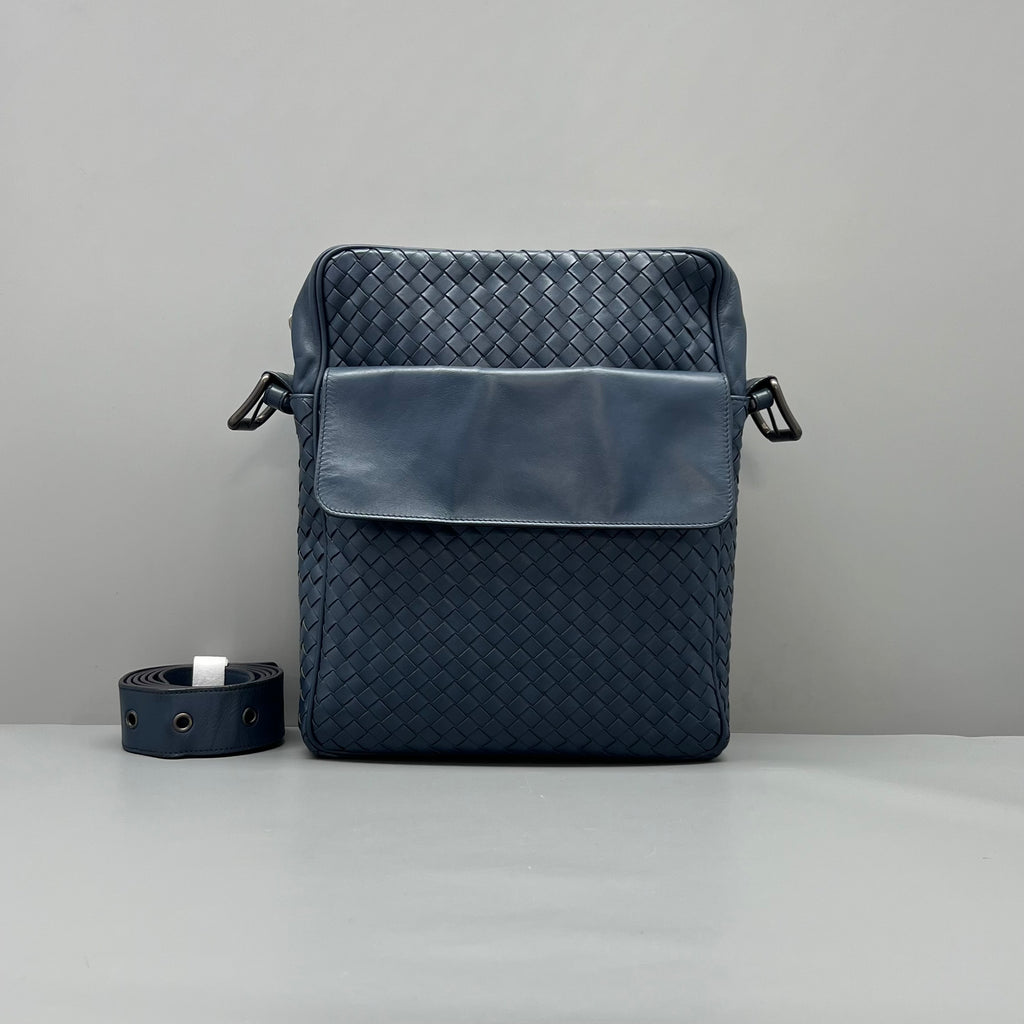Bottega Veneta Blue Messenger Bag