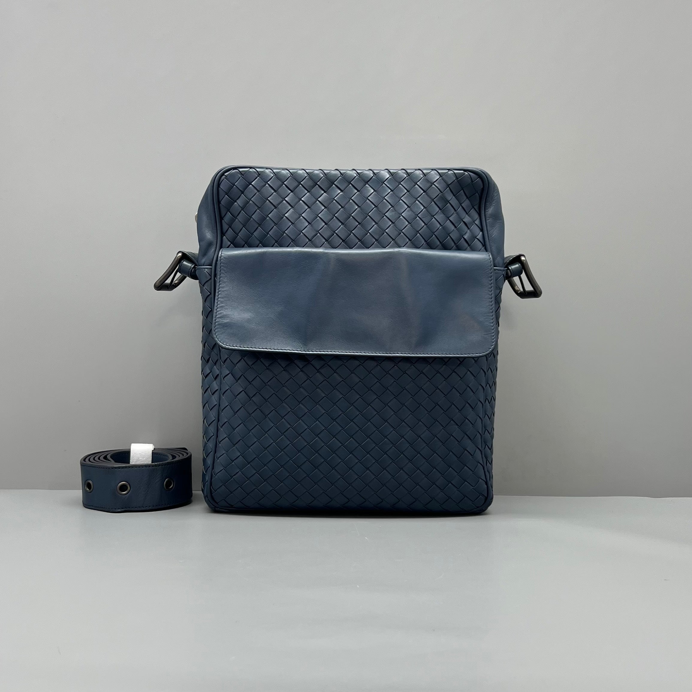 Bottega Veneta Blue Messenger Bag