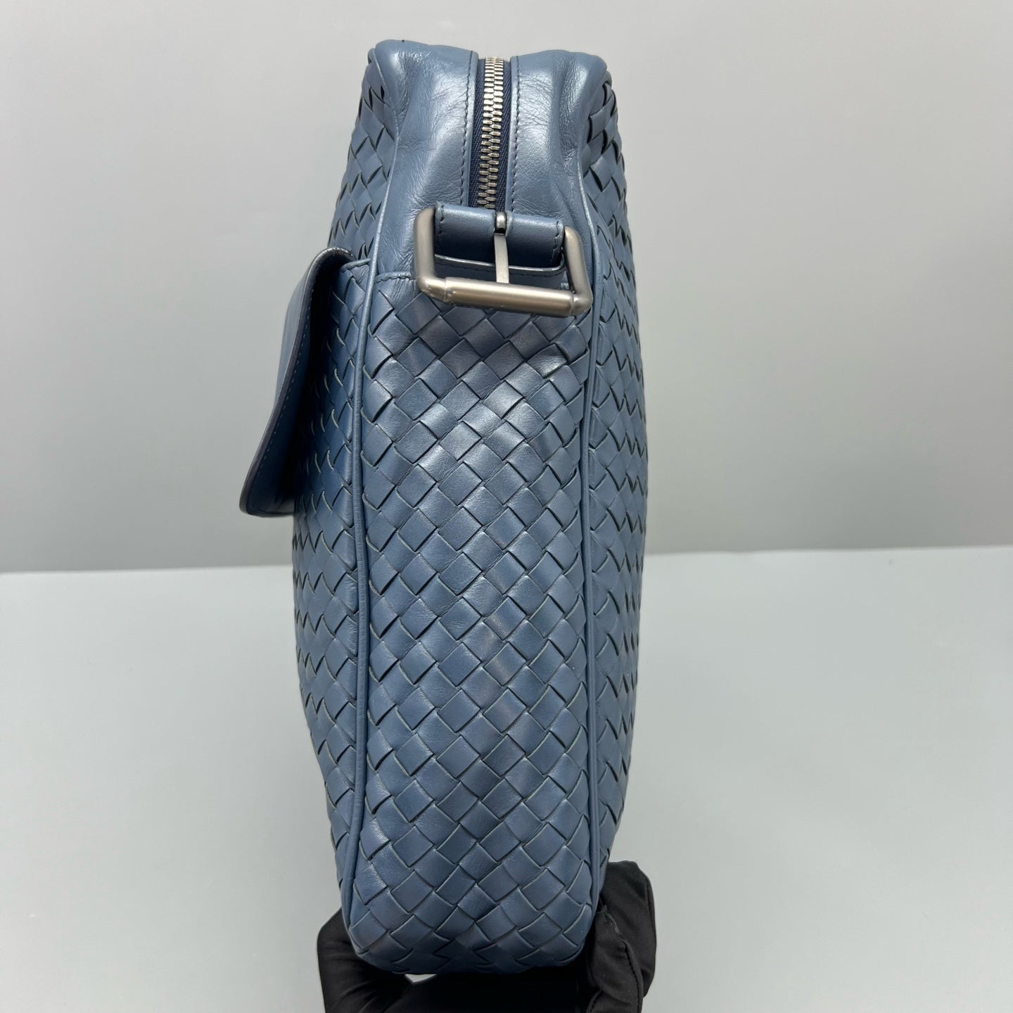 Bottega Veneta Blue Messenger Bag