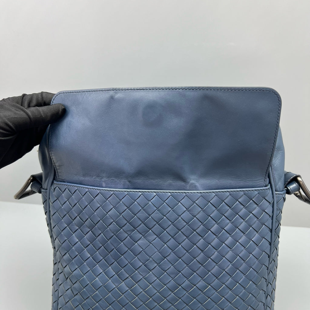 Bottega Veneta Blue Messenger Bag