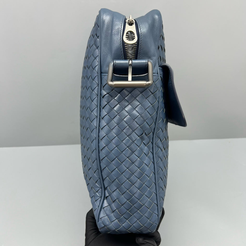 Bottega Veneta Blue Messenger Bag