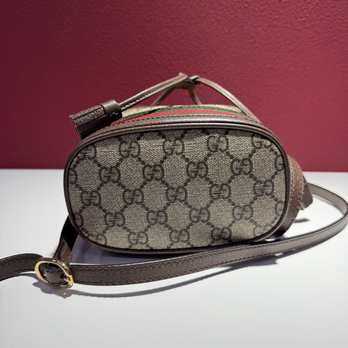 Gucci Ophidia Collection Canvas Beige Bucket & Drawstring Bag 15.5 cm (width) x 19 cm (height) x 9 cm (depth) 550620 96I3B 8745