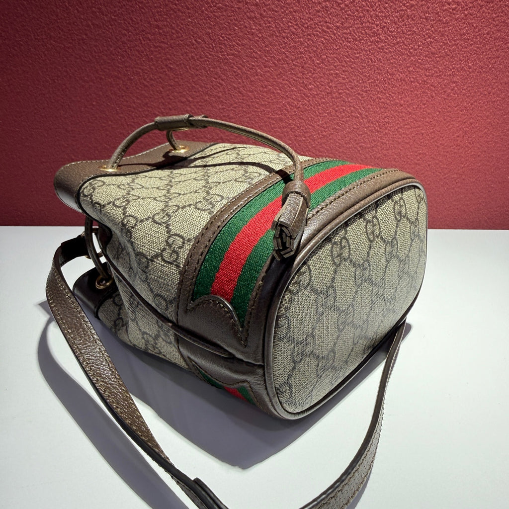 Gucci Ophidia Collection Canvas Beige Bucket & Drawstring Bag 15.5 cm (width) x 19 cm (height) x 9 cm (depth) 550620 96I3B 8745
