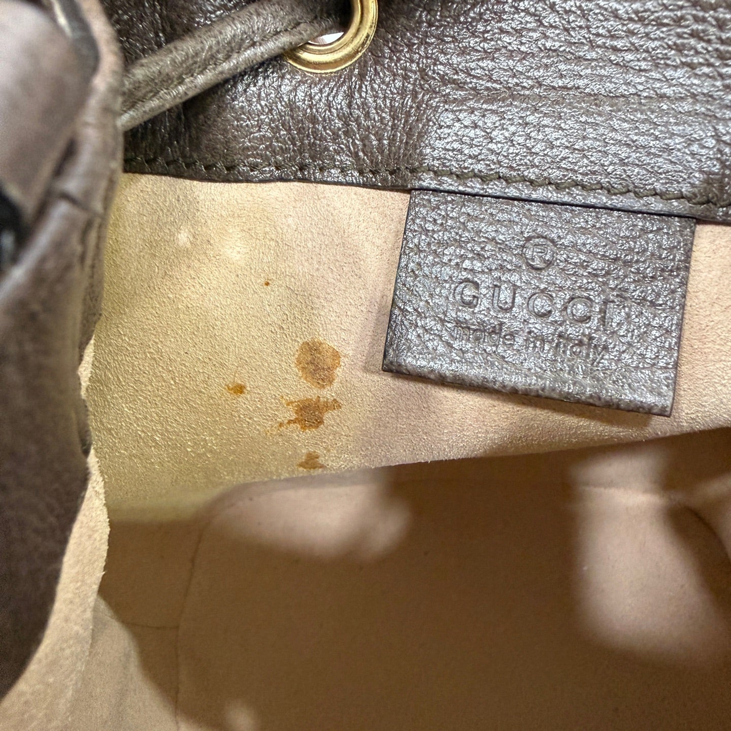 Gucci Ophidia Collection Canvas Beige Bucket & Drawstring Bag 15.5 cm (width) x 19 cm (height) x 9 cm (depth) 550620 96I3B 8745