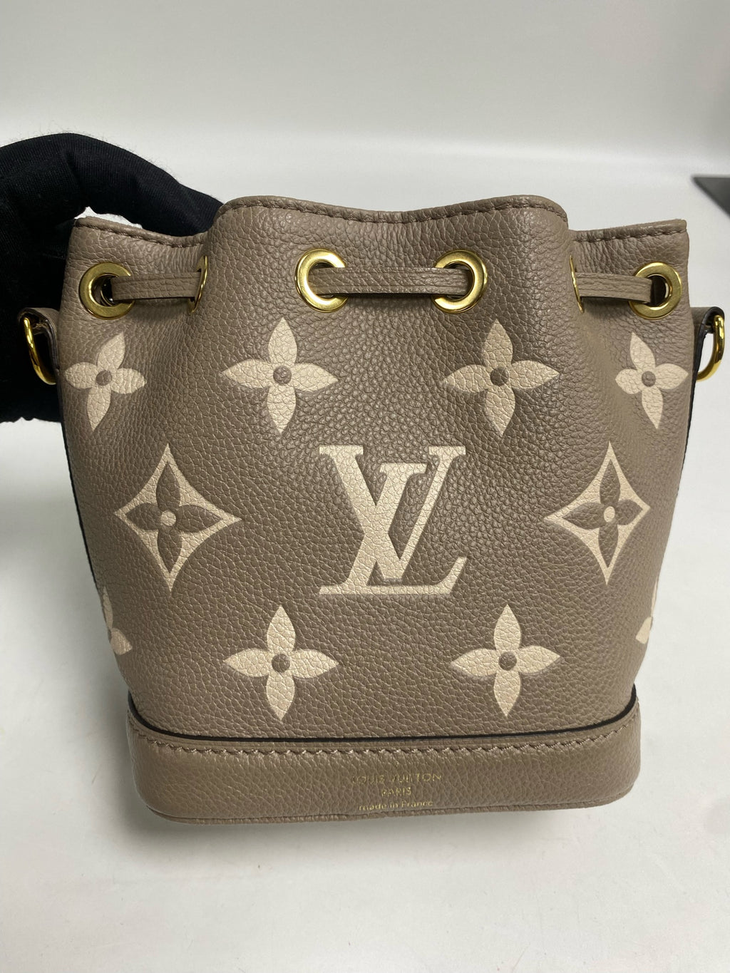 Louis Vuitton Leather Gold Bucket & Drawstring Bag