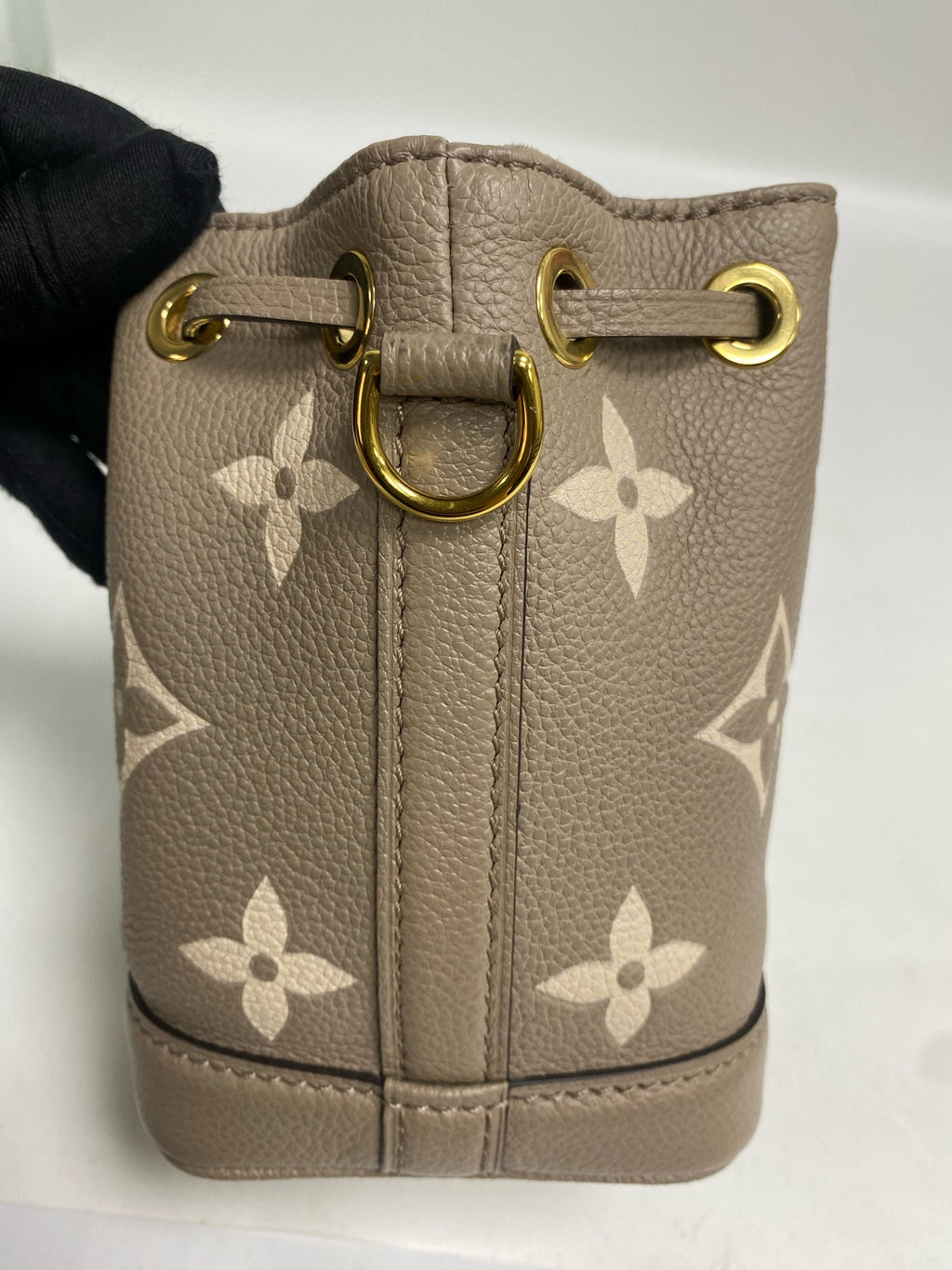 Louis Vuitton Leather Gold Bucket & Drawstring Bag