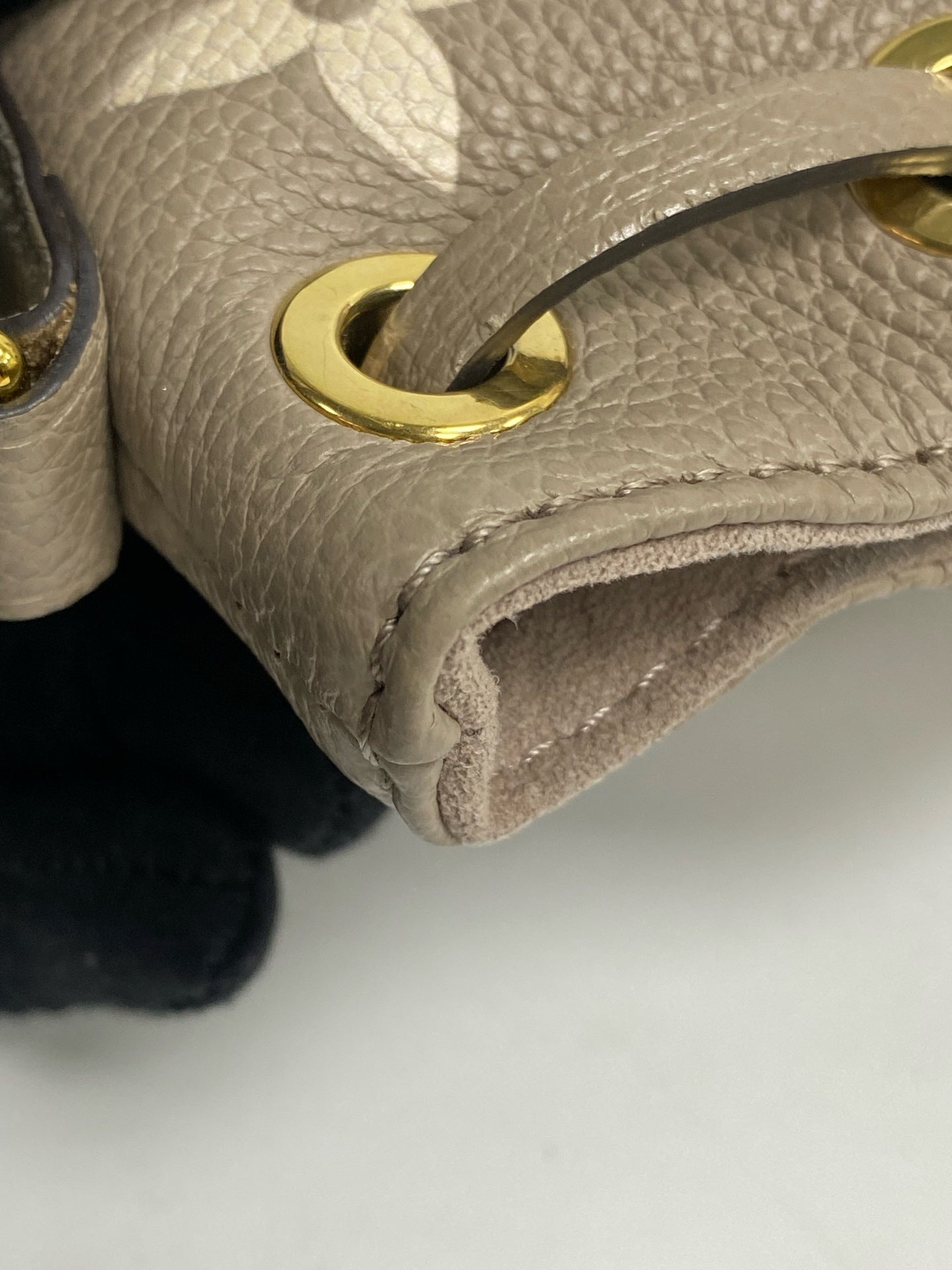 Louis Vuitton Leather Gold Bucket & Drawstring Bag