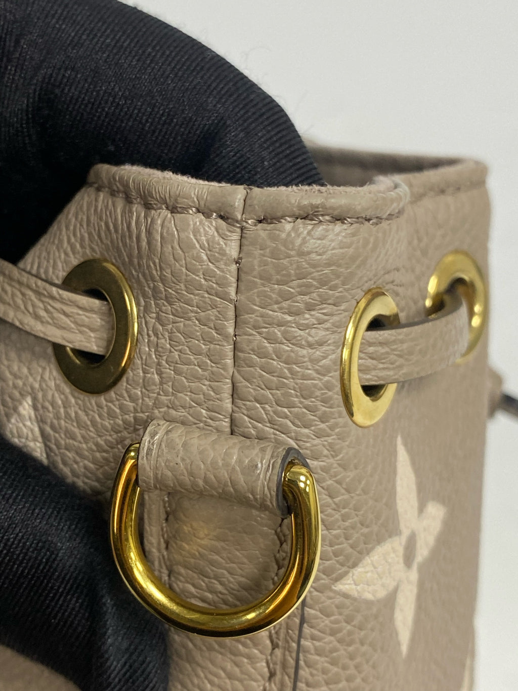 Louis Vuitton Leather Gold Bucket & Drawstring Bag