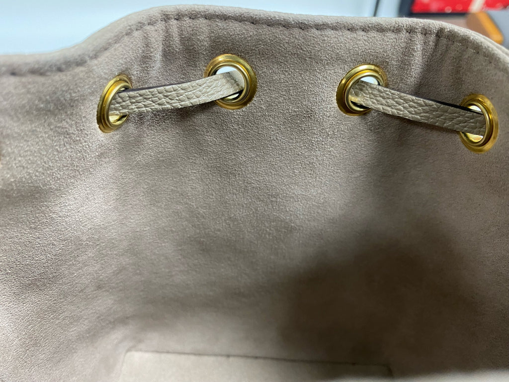 Louis Vuitton Leather Gold Bucket & Drawstring Bag