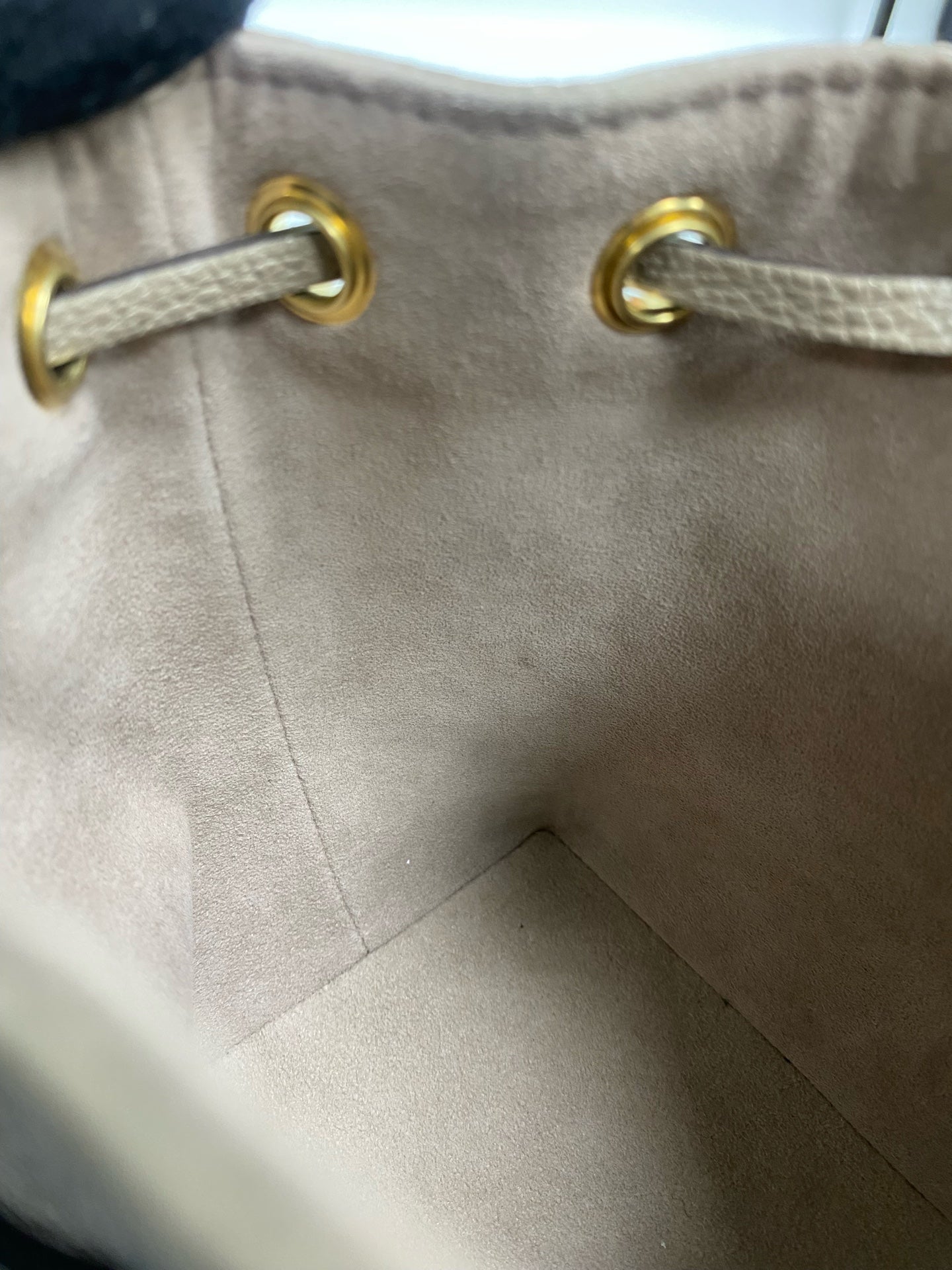Louis Vuitton Leather Gold Bucket & Drawstring Bag