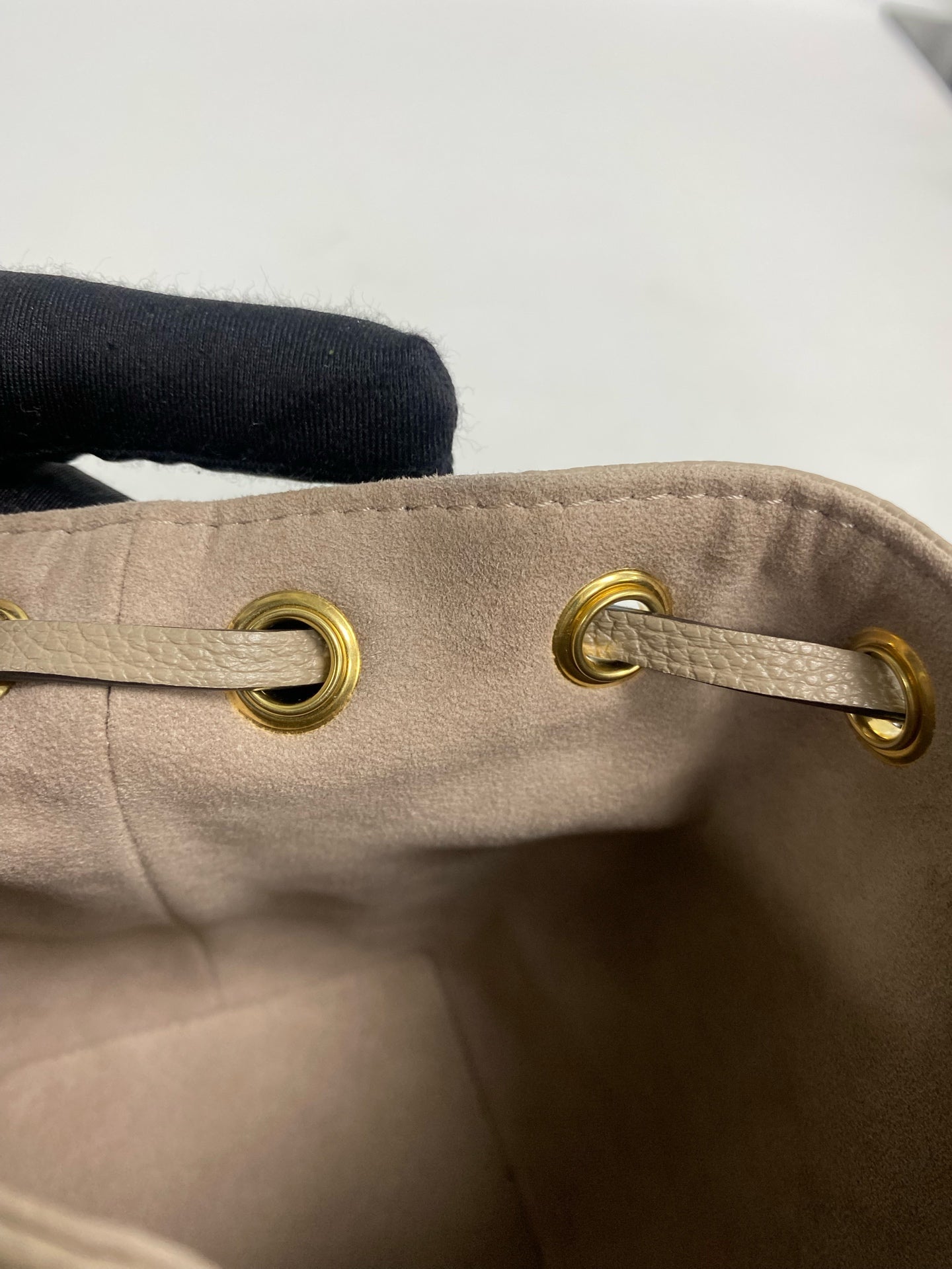 Louis Vuitton Leather Gold Bucket & Drawstring Bag
