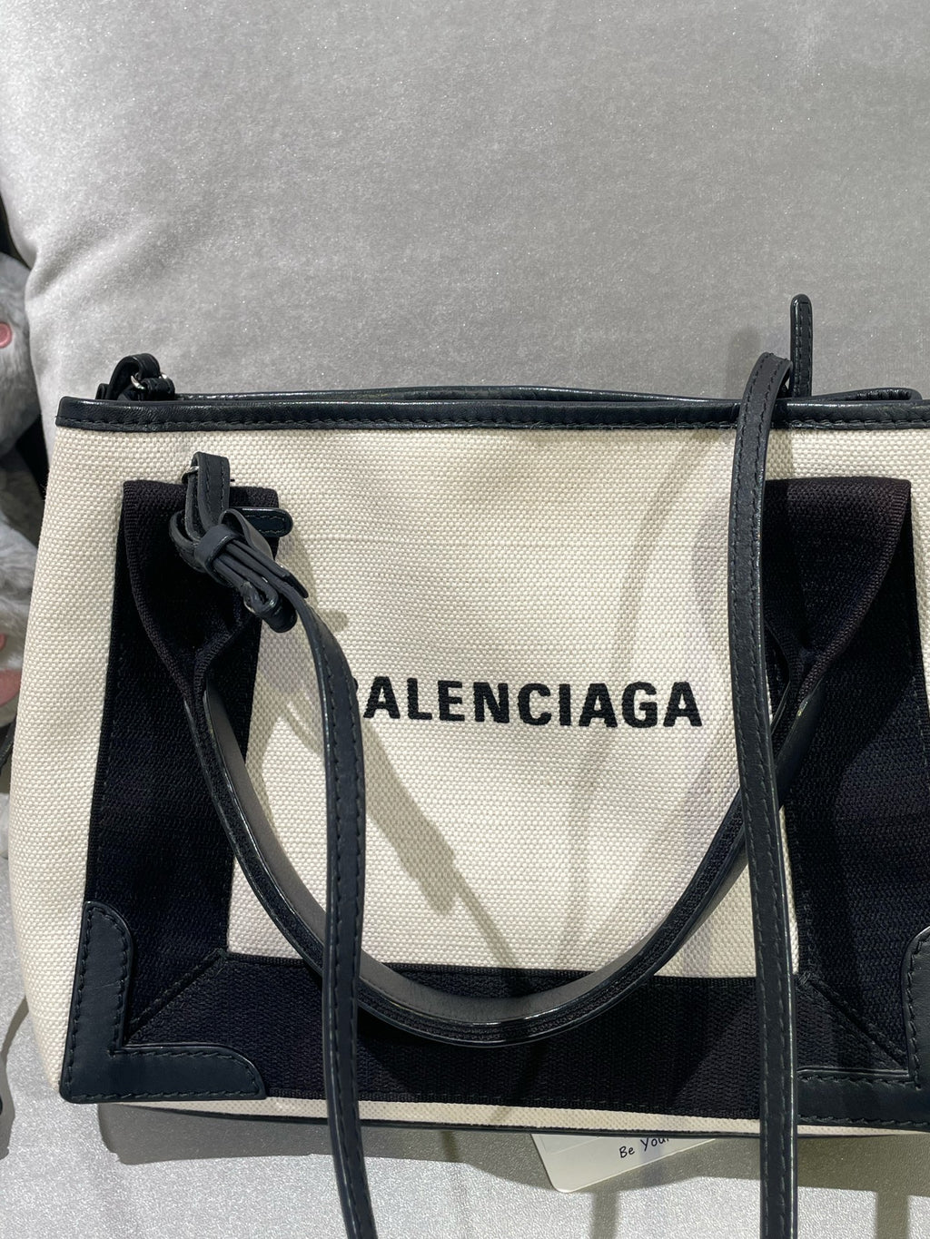 Balenciaga NAVY Canvas Tote 3903462HH3N9260