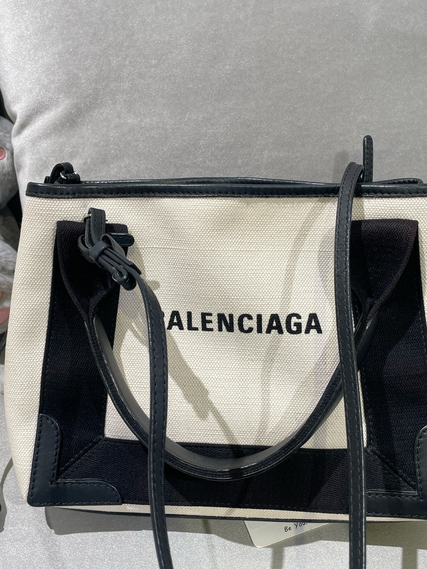 Balenciaga NAVY Canvas Tote 3903462HH3N9260