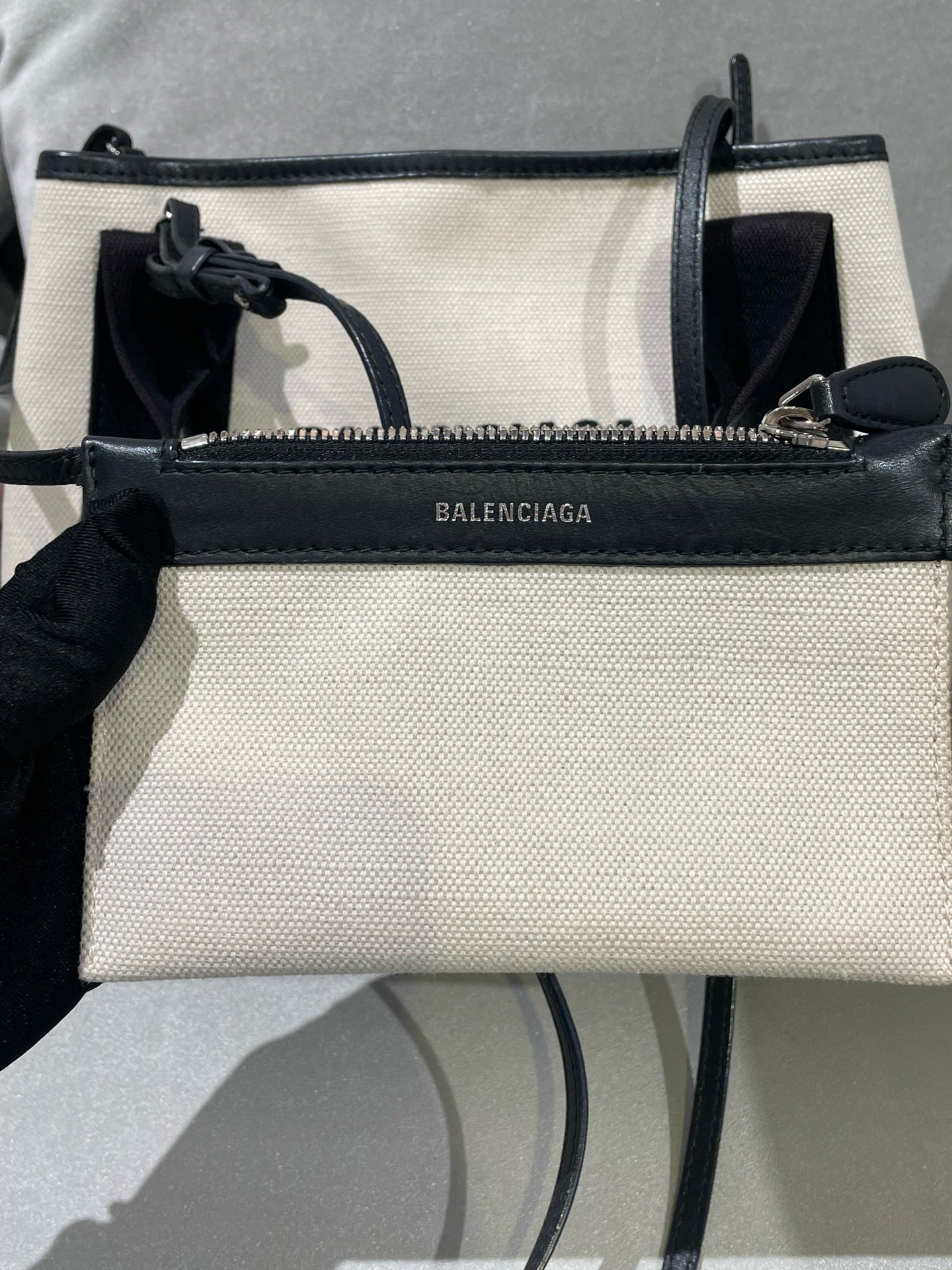 Balenciaga NAVY Canvas Tote 3903462HH3N9260