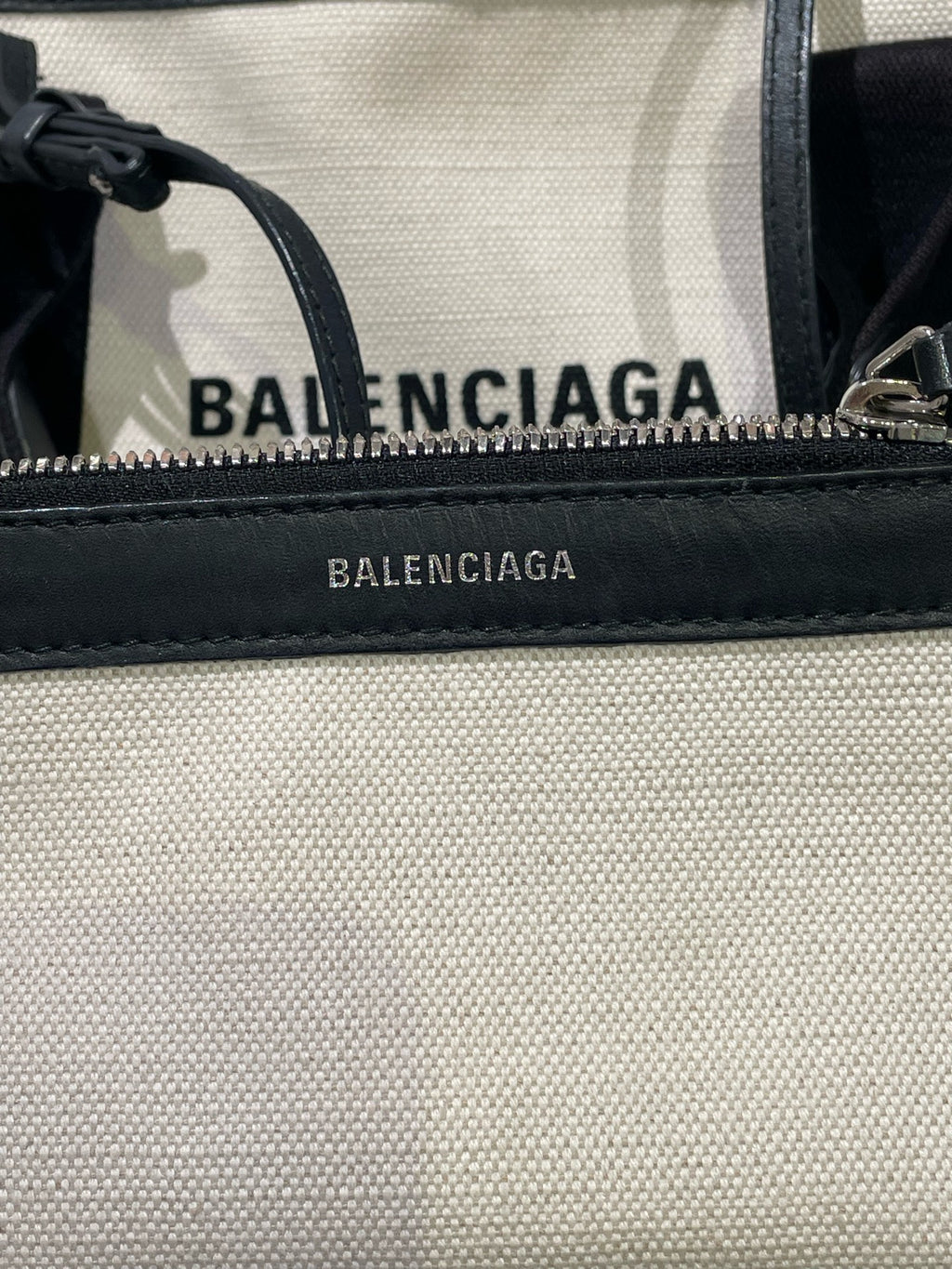 Balenciaga NAVY Canvas Tote 3903462HH3N9260