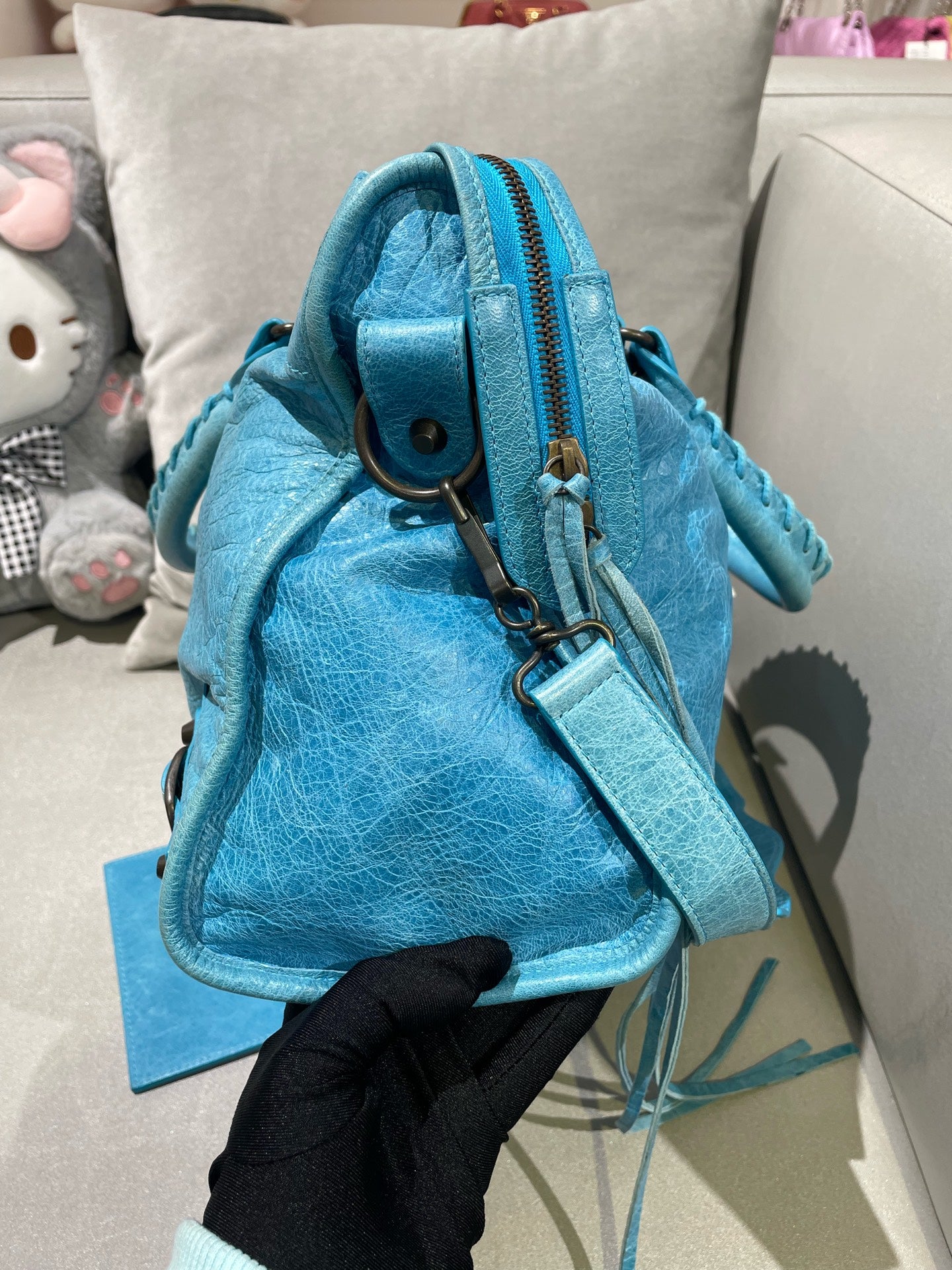 Balenciaga Blue Shoulder Bag 168028-D94JT-3725