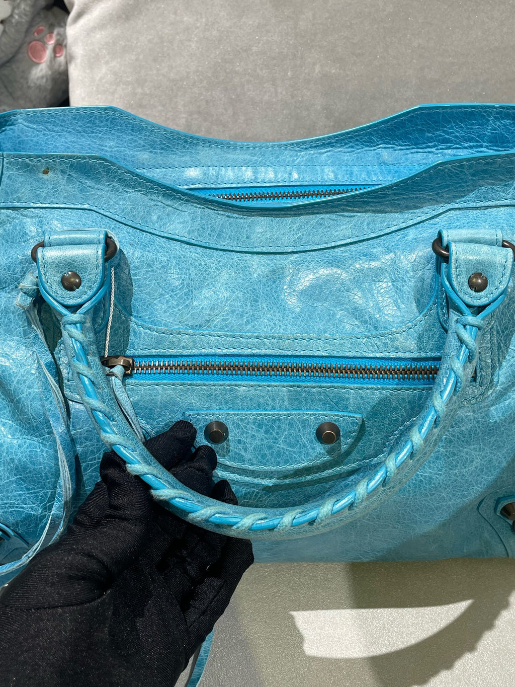 Balenciaga Blue Shoulder Bag 168028-D94JT-3725
