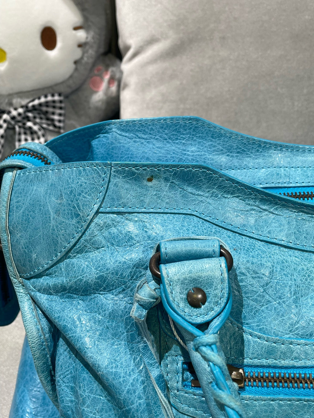 Balenciaga Blue Shoulder Bag 168028-D94JT-3725