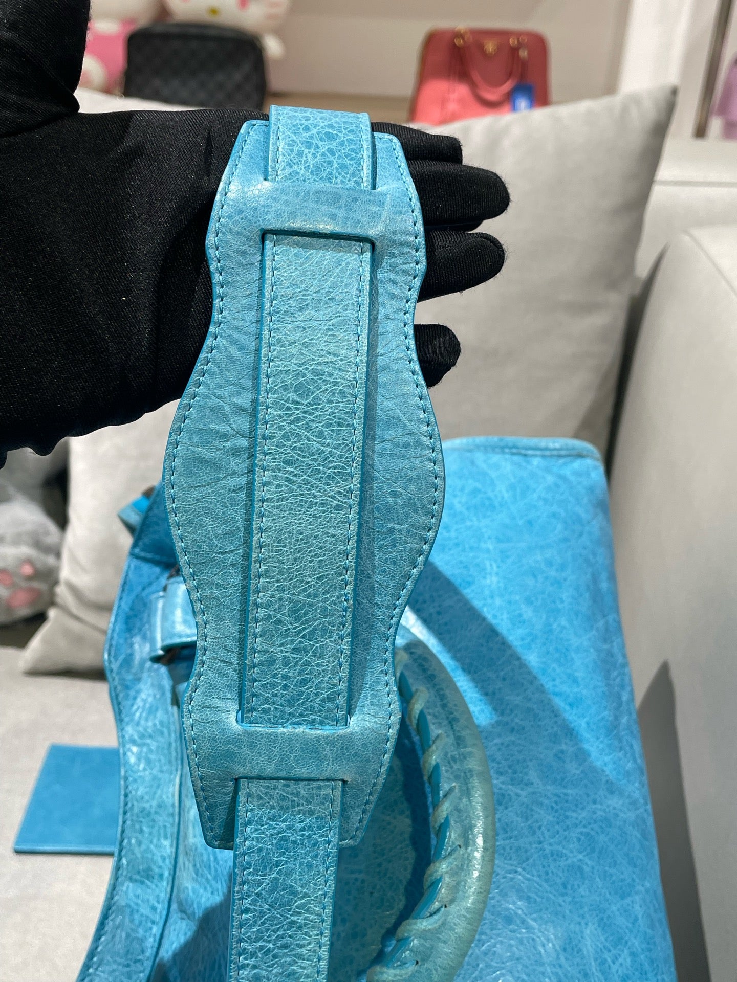 Balenciaga Blue Shoulder Bag 168028-D94JT-3725