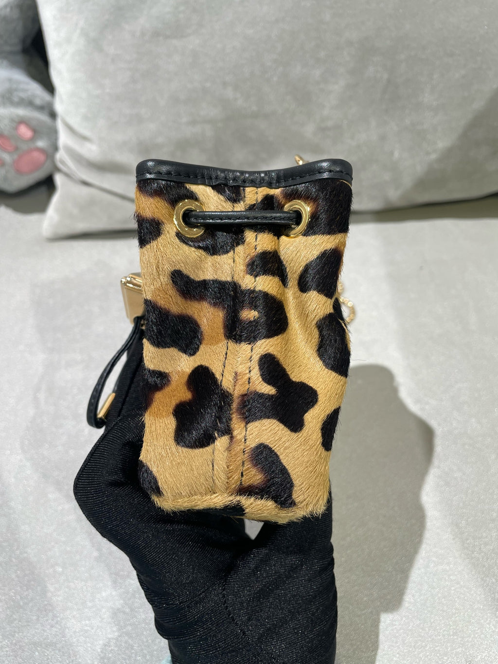 PRADA Printed leather mini clutch bag 1NR016_2C7B_F0151