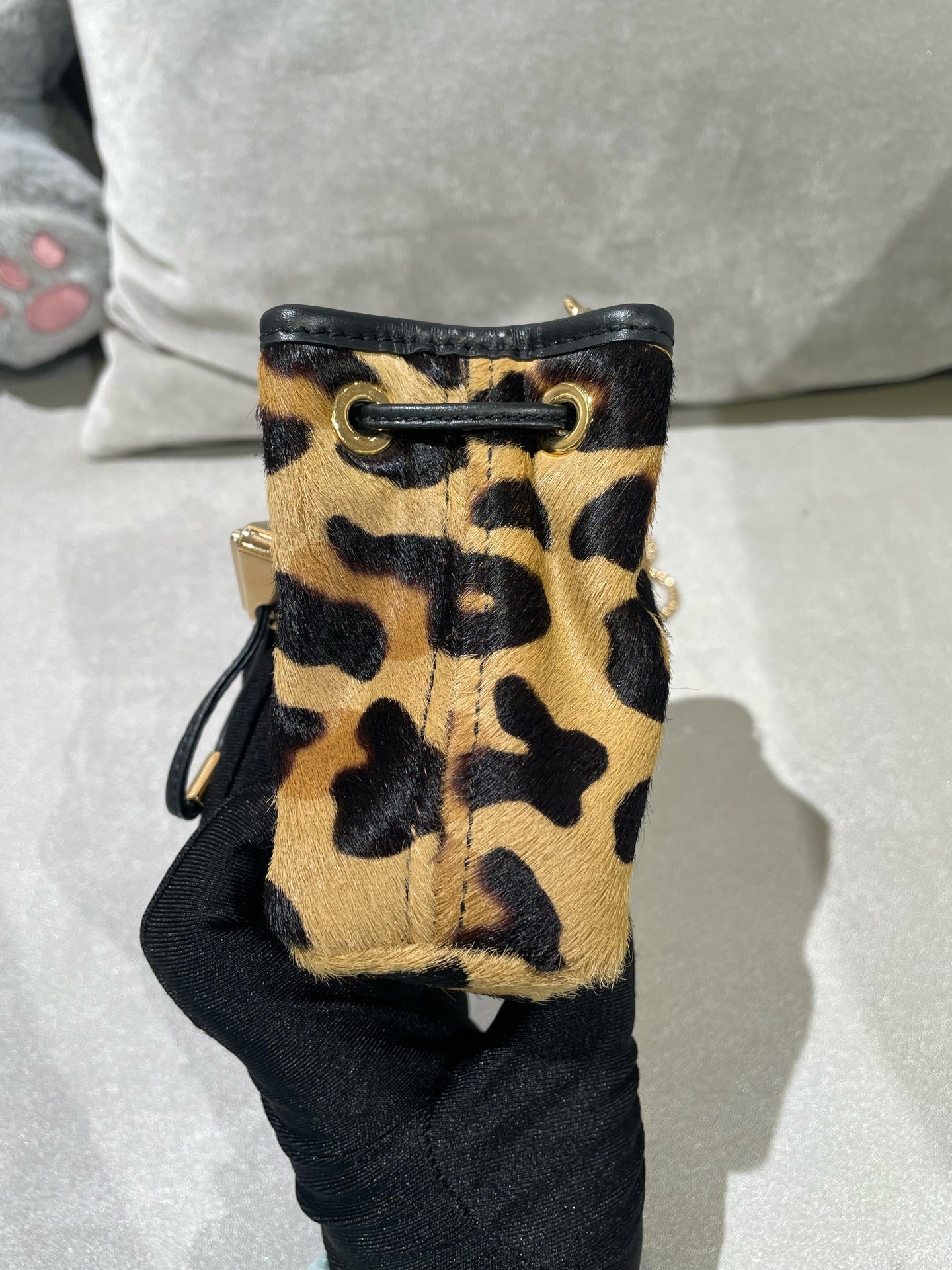 PRADA Printed leather mini clutch bag 1NR016_2C7B_F0151