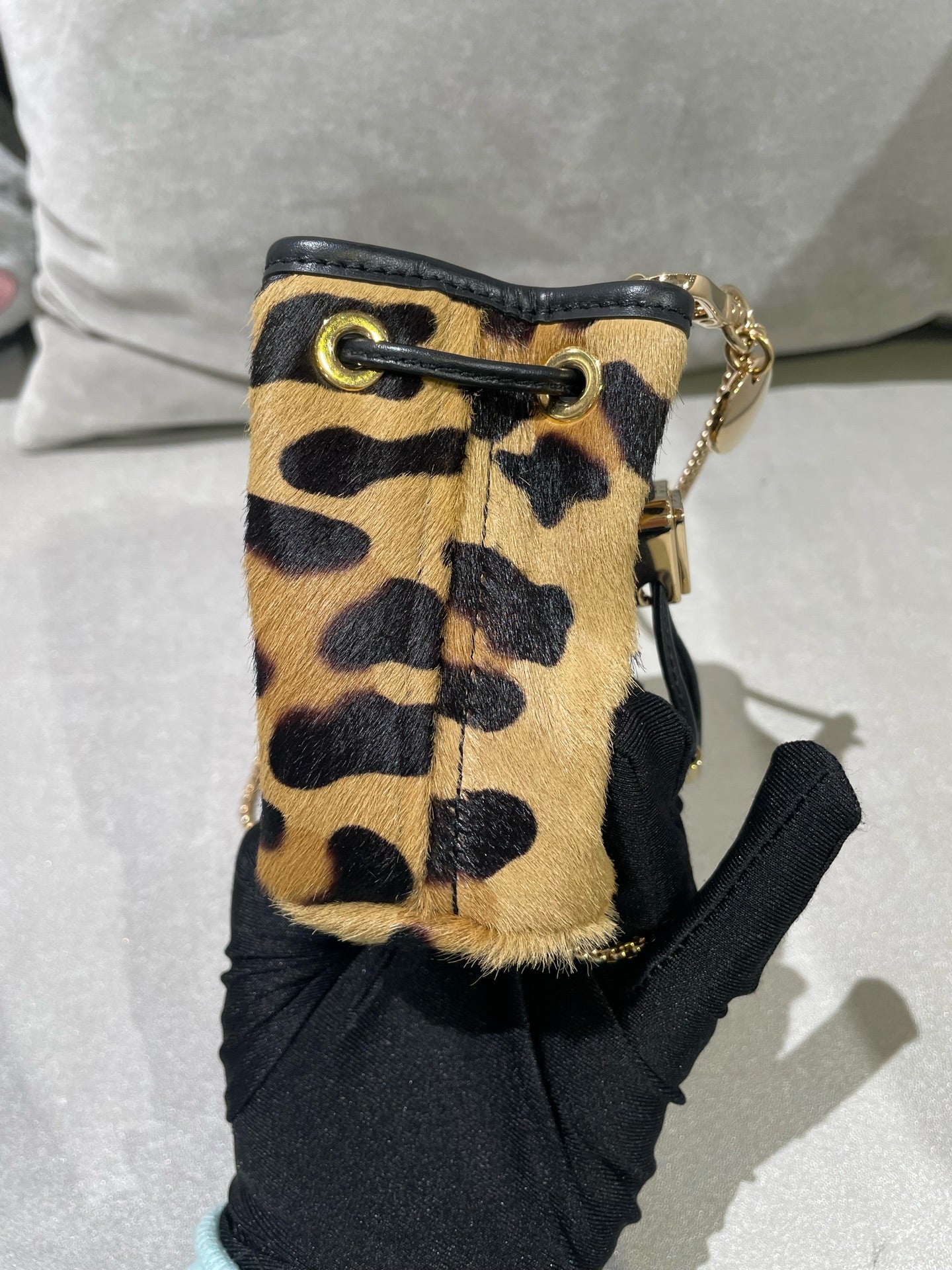 PRADA Printed leather mini clutch bag 1NR016_2C7B_F0151