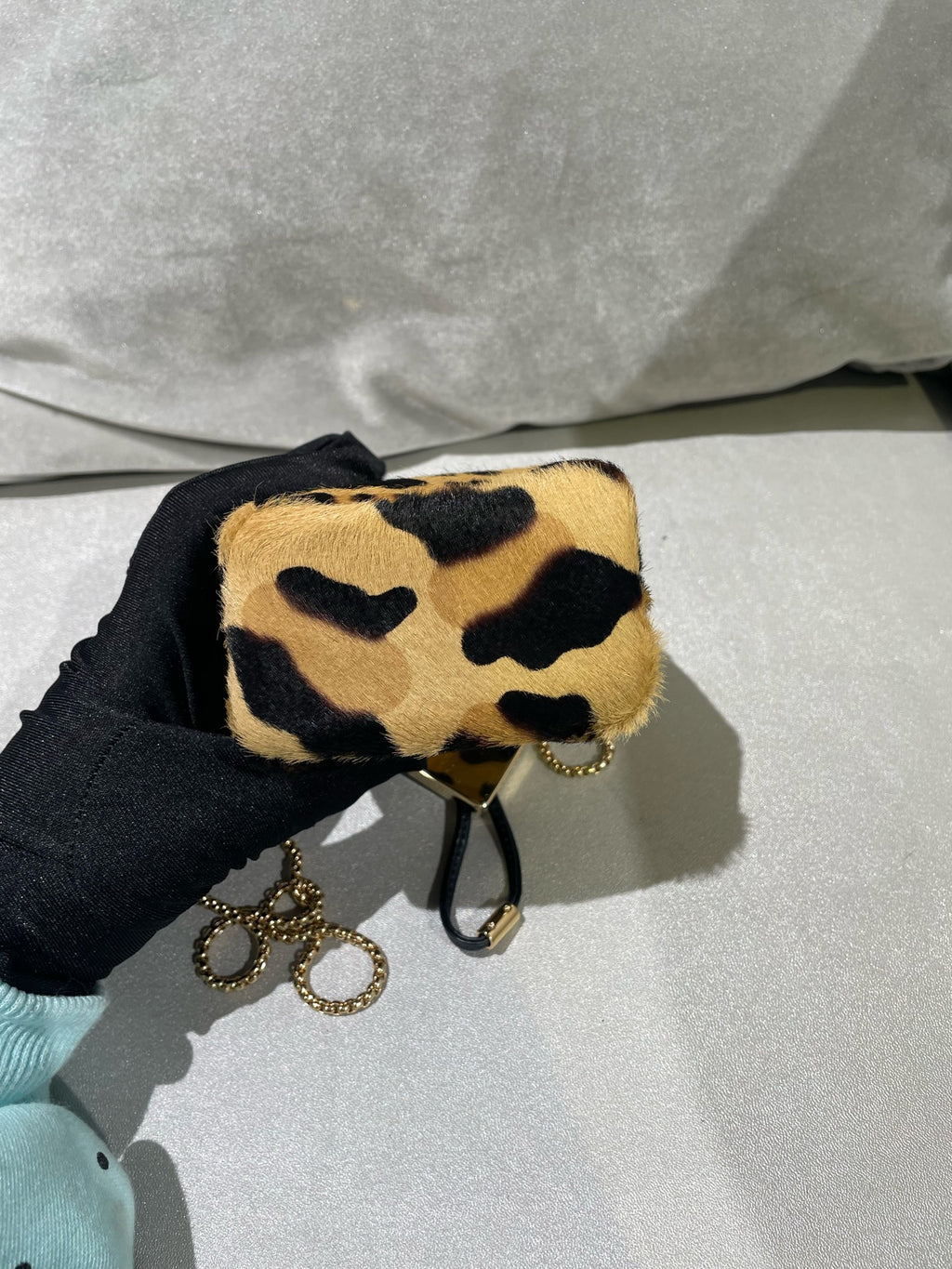 PRADA Printed leather mini clutch bag 1NR016_2C7B_F0151