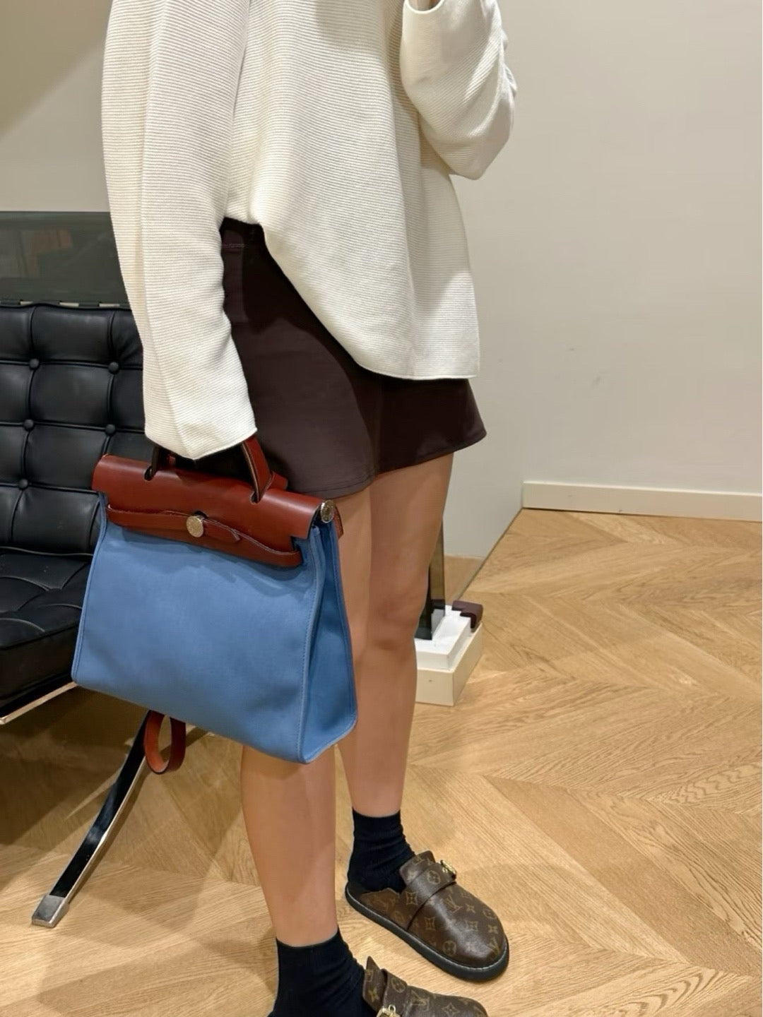 Hermes Blue Crossbody