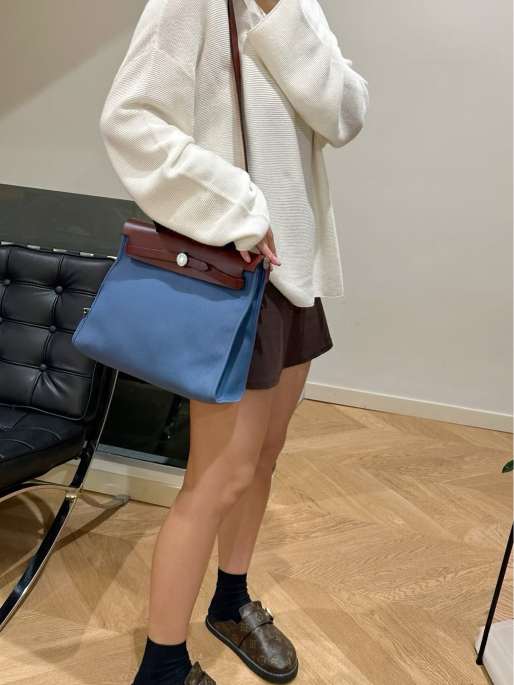 Hermes Blue Crossbody