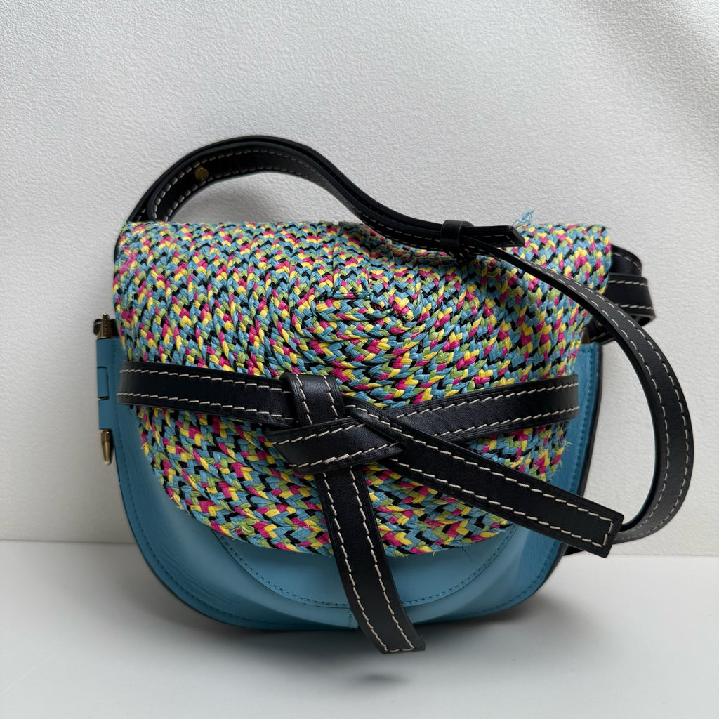 Loewe Gate Blue Saddle Bag