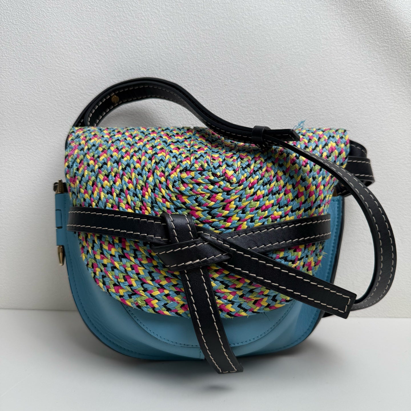 Loewe Gate Blue Saddle Bag