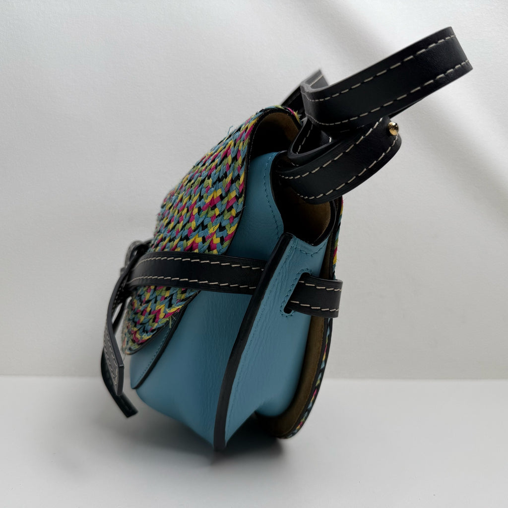 Loewe Gate Blue Saddle Bag