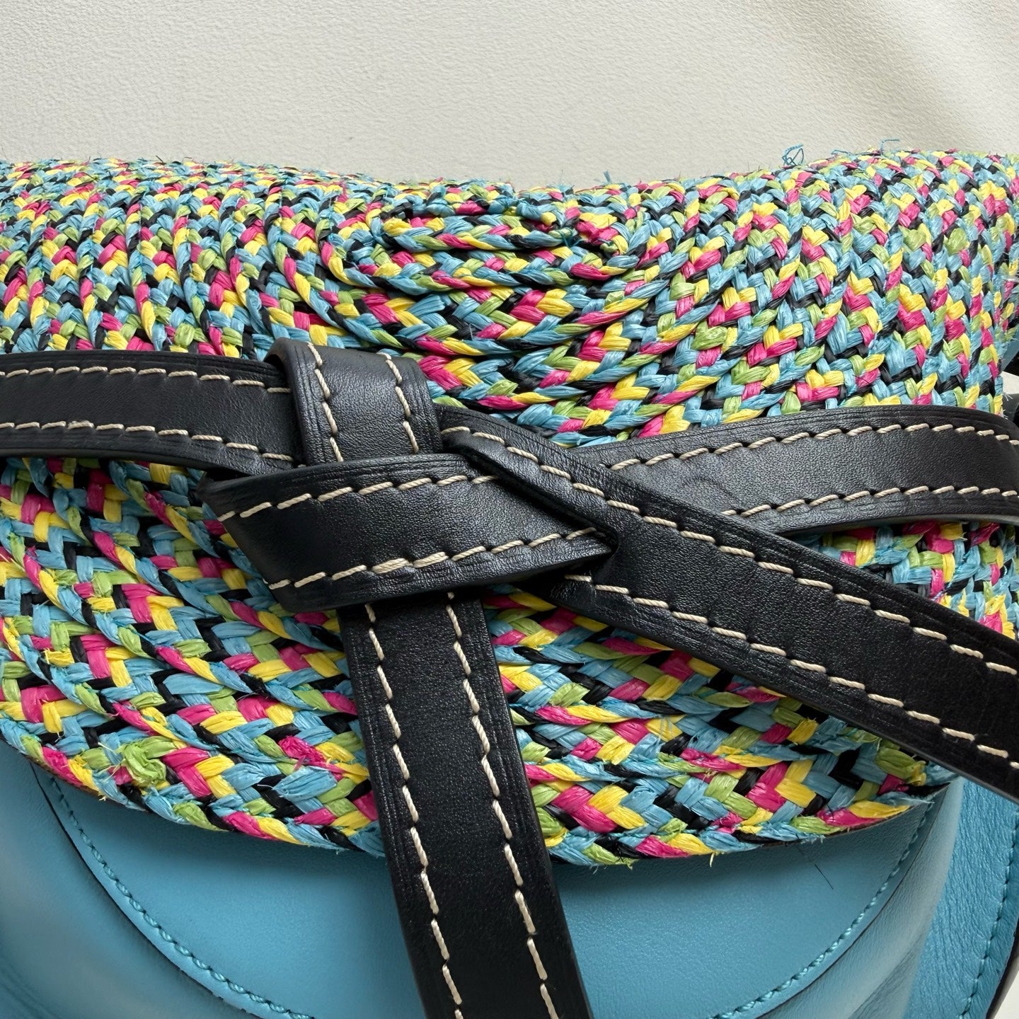 Loewe Gate Blue Saddle Bag