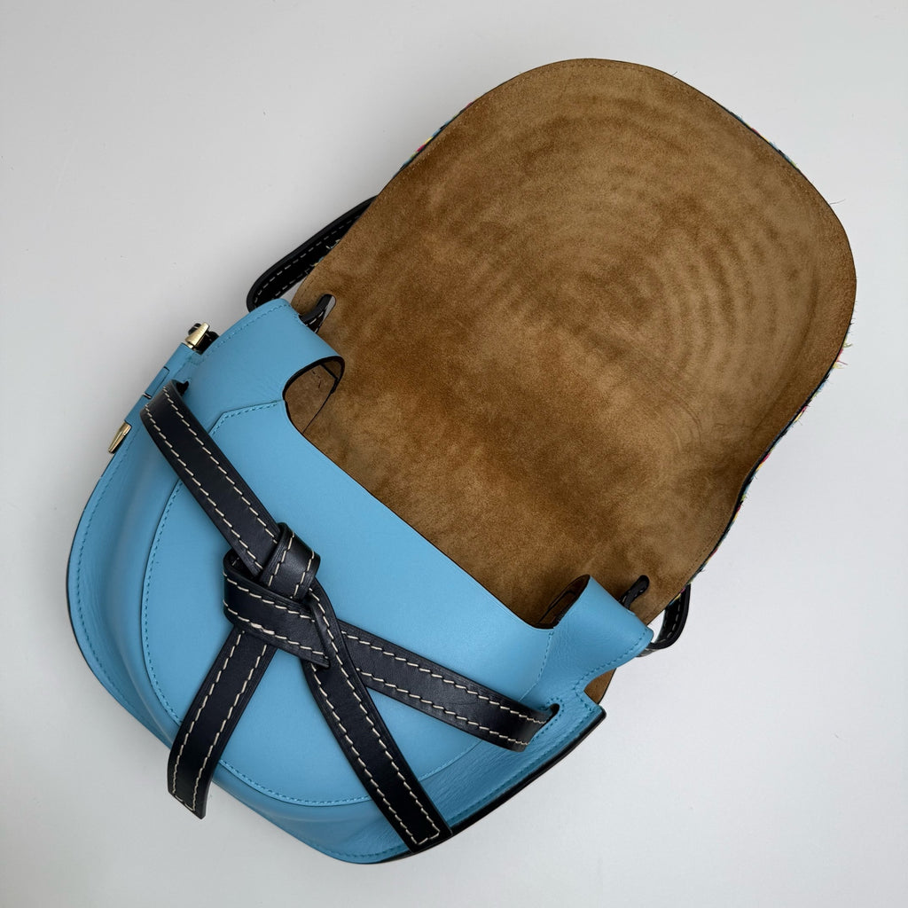 Loewe Gate Blue Saddle Bag