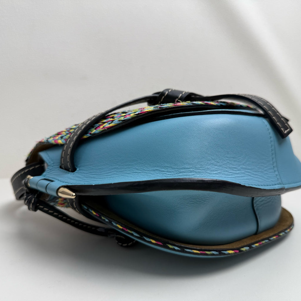 Loewe Gate Blue Saddle Bag