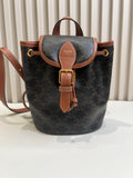 Celine FOLCO logo-print calf leather mini backpack Leather Backpack 7 x 8 x 4 inches (17 x 20 x 10 centimeters) 197662CAS.04LU