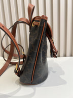 Celine FOLCO logo-print calf leather mini backpack Leather Backpack 7 x 8 x 4 inches (17 x 20 x 10 centimeters) 197662CAS.04LU