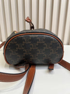 Celine FOLCO logo-print calf leather mini backpack Leather Backpack 7 x 8 x 4 inches (17 x 20 x 10 centimeters) 197662CAS.04LU