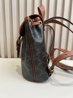 Celine FOLCO logo-print calf leather mini backpack Leather Backpack 7 x 8 x 4 inches (17 x 20 x 10 centimeters) 197662CAS.04LU