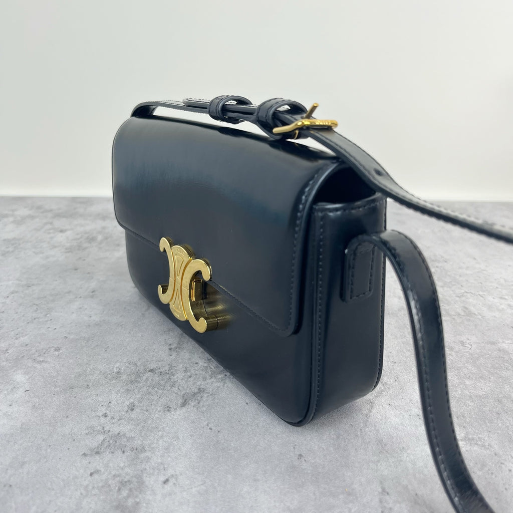 Celine TRIOMPHE Glossy Cowhide Shoulder Bag 194143BF4.38NO